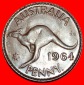 * PERTH (1955-1964): AUSTRALIEN ★ 1 PENNY 1964! KÄNGURU! EL...