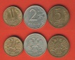 Russland 1 Rubel 1992 2 Rubel 1997 + 5 Rubel 1992