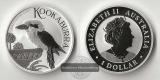 Australien,  1 Dollar  2022  Kookaburra FM-Frankfurt  Feinsilb...