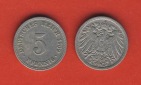 Kaiserreich 5 Pfennig 1909 A