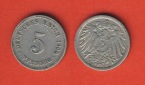 Kaiserreich 5 Pfennig 1908 A