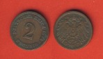 Kaiserreich 2 Pfennig 1908 A
