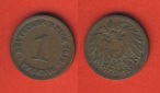 Kaiserreich 1 Pfennig 1912 F