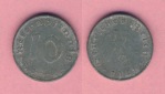 Drittes Reich 10 Reichspfennig 1941 D Zink