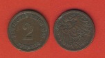 Kaiserreich 2 Pfennig 1905 F