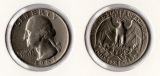 USA Quarter Dollar 1967 George Washington/ Nickel / Sehr Schön