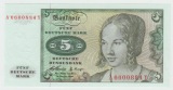 Ro. 262 e, 5 Deutsche Mark vom 02.01.1960, A6600884Y, Kassenfr...