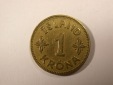 H16 Island   1 Krona 1940 in ss     Originalbilder