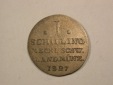 H17  Mecklenburg Schwerin 1 Schilling 1827 in f.ss  R   Origin...