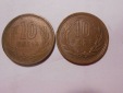M.9.Japan, 2er Lot, 10 Yen 1989 und 1975