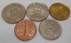 M.43.Singapur, 5er Lot, 1 Cent 1994, 5 Cents 1980+2009, 10 Cen...
