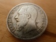 Belgien 5 Francs 1868 (S) Leopold II. (1865-1909) ROI DES BELGES
