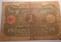 Banknote(2) Weimarer Republik 1 Mark, Darlehenskassenschein, M...