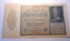 Banknote(4) Weimarer Republik 10 000 Mark, Reichsbanknote,19. ...