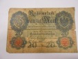 Banknote (20) Deutsches Kaiserreich, 20 Mark 1910, Ro 40-41 / ...