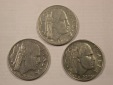 H19 Italien  3 Münzen 20 Cent. 1940,41 und 1942     Originalb...