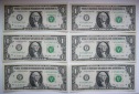 USA 6x 1 Dollar 2009 Washington mit fortlaufender Nummer als S...