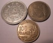 k.1 Frankreich, 3er Lot Kursmünzen, 5 Francs 1949, 10 Francs ...