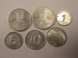 I3  Lot  DDR 1949-1968 6 Münzen verschieden  Originalbilder
