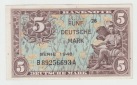 Ro. 236 a, 5 Deutsche Mark von 1948, Serie A, B 89256693 A, le...
