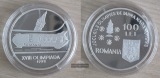 Rumänien  100 Lei  1998  FM-Frankfurt  Feingewicht: 24,98g  S...