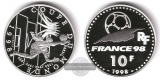 Frankreich,  10 Francs 1998  FIFA-WM  FM-Frankfurt  Feinsilber...