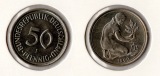 BRD 50 Pfennig 1990 -F- Bfr./Stgl. Selten in der Erhaltung