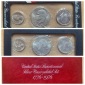 USA 1976 Zweihundertjahrfeier Silber-Stempelset 1776-1976 (3 M...