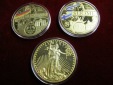 3 Medaillen 25 Jahre Deutschland - Finnland - Liberty mit Zert...