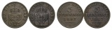 Altdeutschland; 2 Kleinmünzen 1867/1857