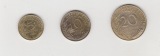 5,10 und 20  Centimes Frankreich 1990 (N040)