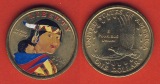 USA 1 Dollar 2000 P Sacagawea mit Farbe RAR