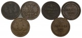 Ausland; Russland; 3 Kleinmünzen; 2 Kopeken 1852/1865/1852