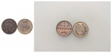 Österreich; 2 Kleinmünzen 1851/1882