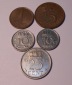 TK84 Niederlande 5er Lot, 1 Cent 1969, 5 Cent 1979, 10 Cent 19...