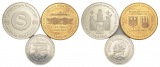 Medaillen; 3 Stück 1983/1975/1852; 16,97/13,59/4,89 g; Ø 34,...