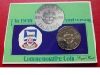 Große Münze „150 Jahre Falkland Inseln“ 50 Pence mit Seg...