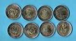 San Marino 8x 2 Euro Gedenkmünzen ab 2008 Münzen und Goldank...