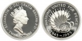 Großbritannien: Elisabeth II., 2 £ 1995, 50 Jahre UN, KM# 97...
