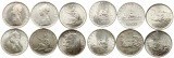 Italien: Lot von 6 Silbermünzen, zus. 66 Gram 835er Silber, h...