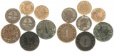 Dänemark: Lot von 7 Kleinmünzen ab 1856, alle aus der Zeit v...