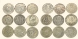 Wertvolles Lot von 14 skandinavischen Silbermünzen, Gewicht: ...