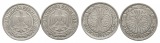 Weimarer Republik; 2x 50 Pfennig 1928/1930