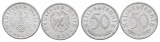 Drittes Reich; 2x 50 Pfennig 1935/1940