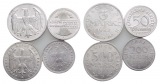 Weimarer Republik; 4 Kleinmünzen 1921/1922/1923