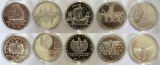 Deutschland 5 x 10 EURO Schinkel Dresden Hanse Saarland Römis...