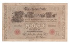 Ro. 18, 1000 Mark Reichsbanknote vom 01.07.1898, 132036C, gebr...
