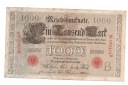 Ro. 21, 1000 Mark Reichsbanknote vom 10.10.1903,  095454B, geb...