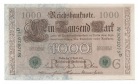 Ro. 46, 1000 Mark Reichsbanknote vom 21.04.1910,  3092075D, ka...