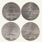 Lot von 2x 10-Markkaa-Silbermünzen Finnland